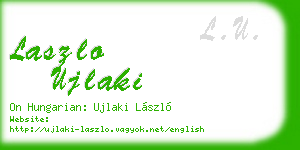 laszlo ujlaki business card