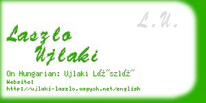 laszlo ujlaki business card